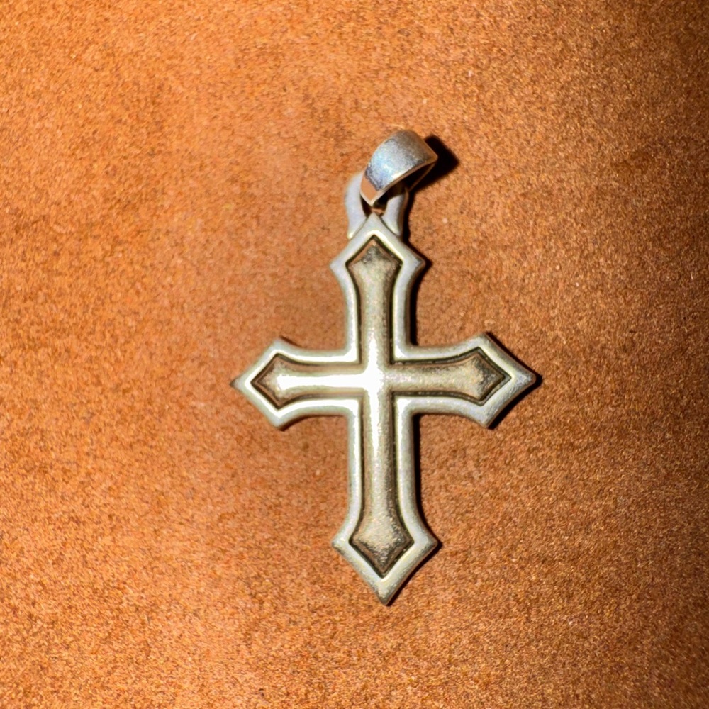 Retired Rare James Avery 18k Yellow Gold / Silver Passion Cross